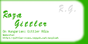 roza gittler business card